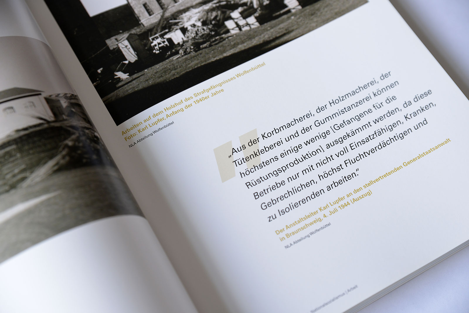 Kataloggestaltung zur Dauerausstellung, Gedenkstätte in der JVA Wolfenbüttel, Wolfenbüttel